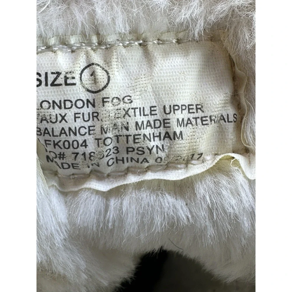 London Fog Girls Tottenham Brown Pink Faux Fur Lined Winter‎ Snow Boots Size 1